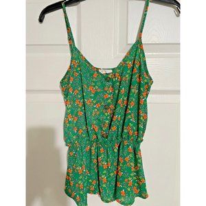 Sienna Sky Green Orange Floral Print Cami Top Size XS